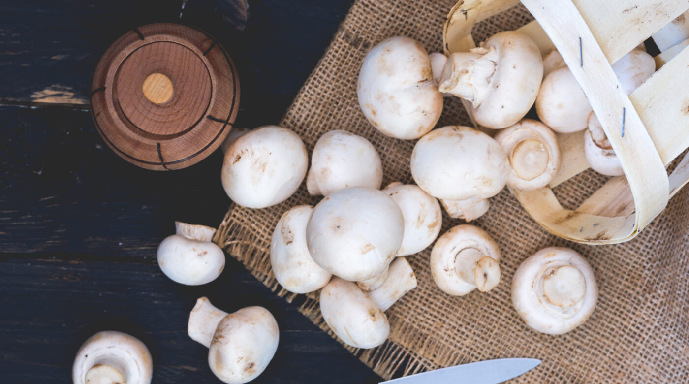 Cleaning White Mushrooms. White Mushrooms. Spice