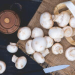 Cleaning White Mushrooms. White Mushrooms. Spice