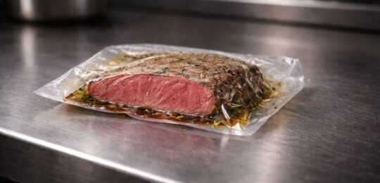 Pièce de viande cuite basse température sous vide